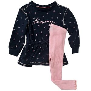 Tommy Hilfiger Kids Matching Set - Navy Blue and Pink